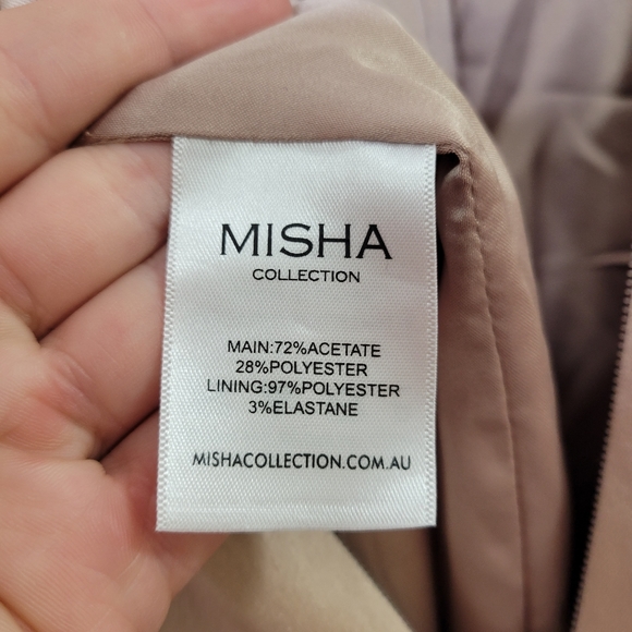Misha Collection Kaela jumpsuit pink satin 10 nwt - Picture 7 of 7